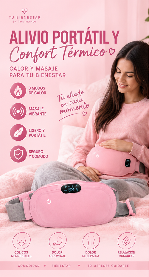 Cinturón térmico Delúa: calor y masaje para tu bienestar